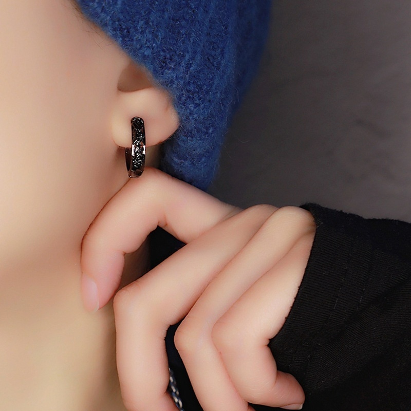 Khuyên Tai Hình Tỳ Hưu Bằng Thép Không Gỉ Phong Cách Punk Hiphop Thời Trang Cho Nam Và Nữ