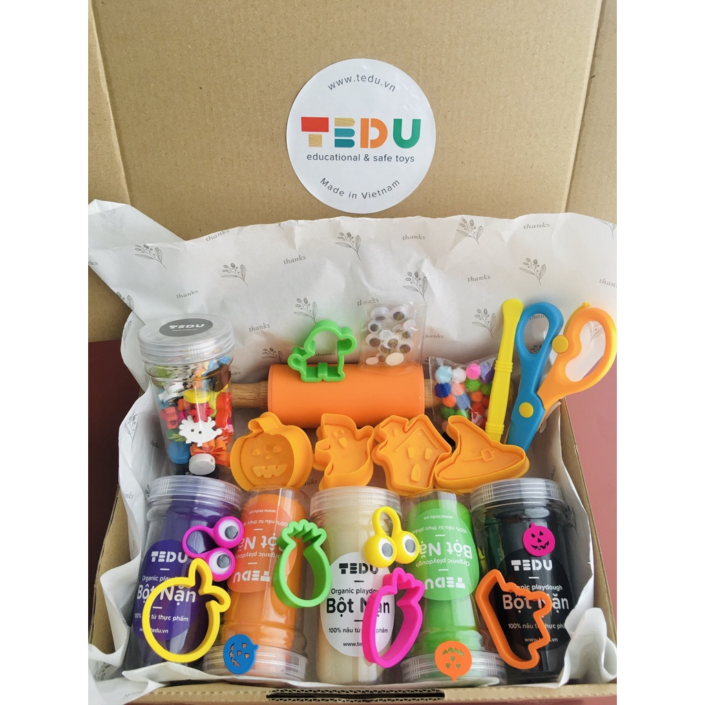 Combo Halloween Gift Set bột nặn đất nặn an toàn TEDU