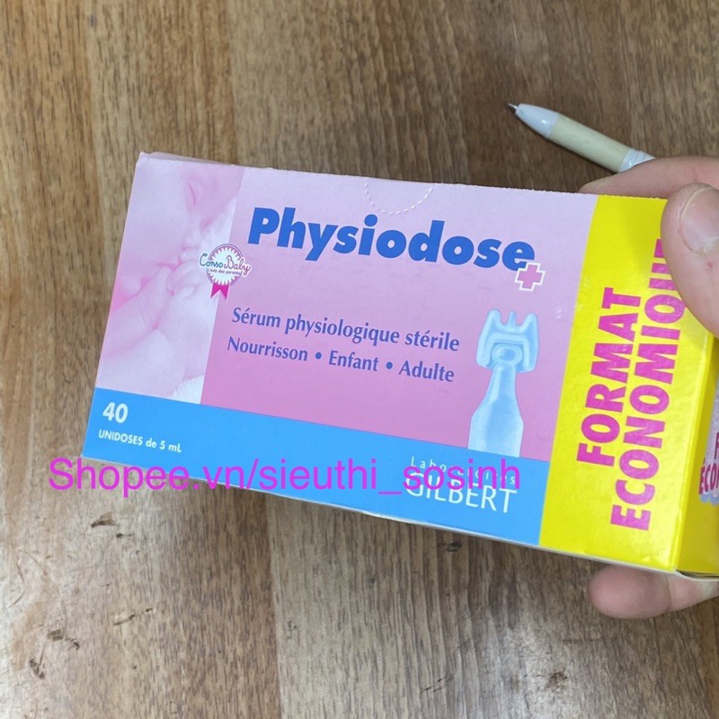 Nước Muối Sinh Lý Physiodose Pháp - Muối Hồng [Date 6/2023]