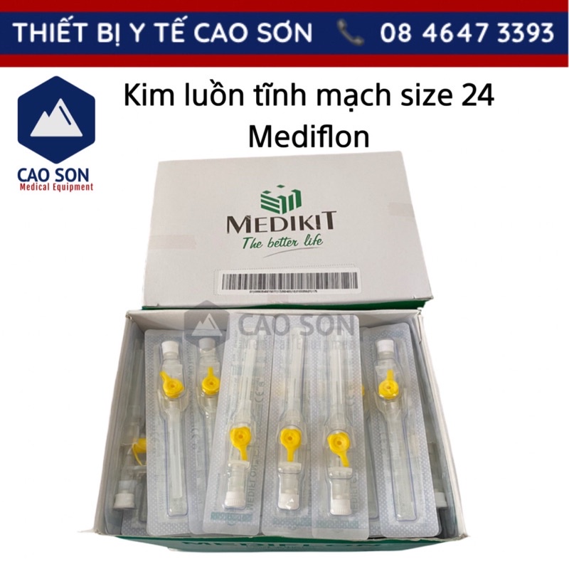 Kim luồn tĩnh mạch size 22, size 24 Mediflon