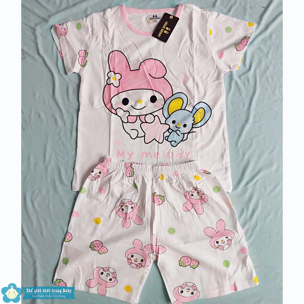 Bộ mặc nhà Lei lei cho bé gái chất thun cotton mềm mát B127