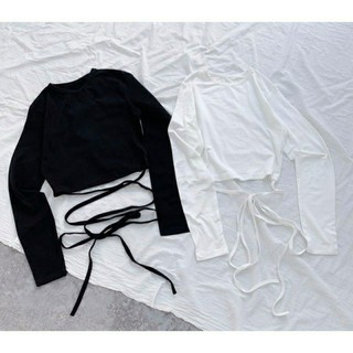 ÁO CROPTOP TAY DÀI CỘT EO