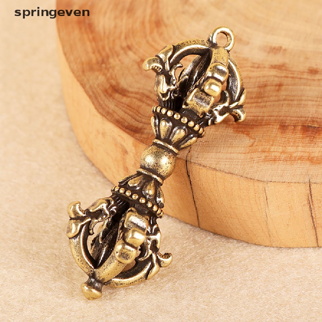 springeven Tibetan Handcraft Buddhist Copper Five Shares Dorje Vajra Pestle Key Ornaments RFT