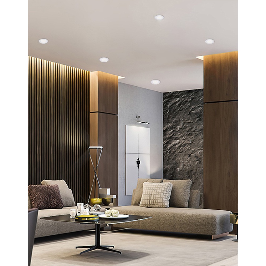 Đèn led âm trần 6w  tròn ánh sáng trắng với thiết kế siêu mỏng, tiết kiệm điện năng, tuổi thọ sử dụng cao