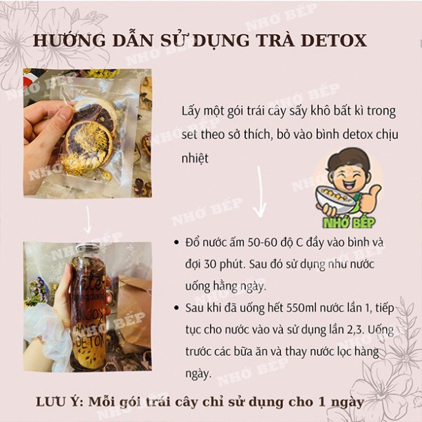 [ Free Ship] Trà Hoa Quả Detox Thảo Mộc Thanh Lọc - Nhớ Bếp - BẾP NHÀ CỐM