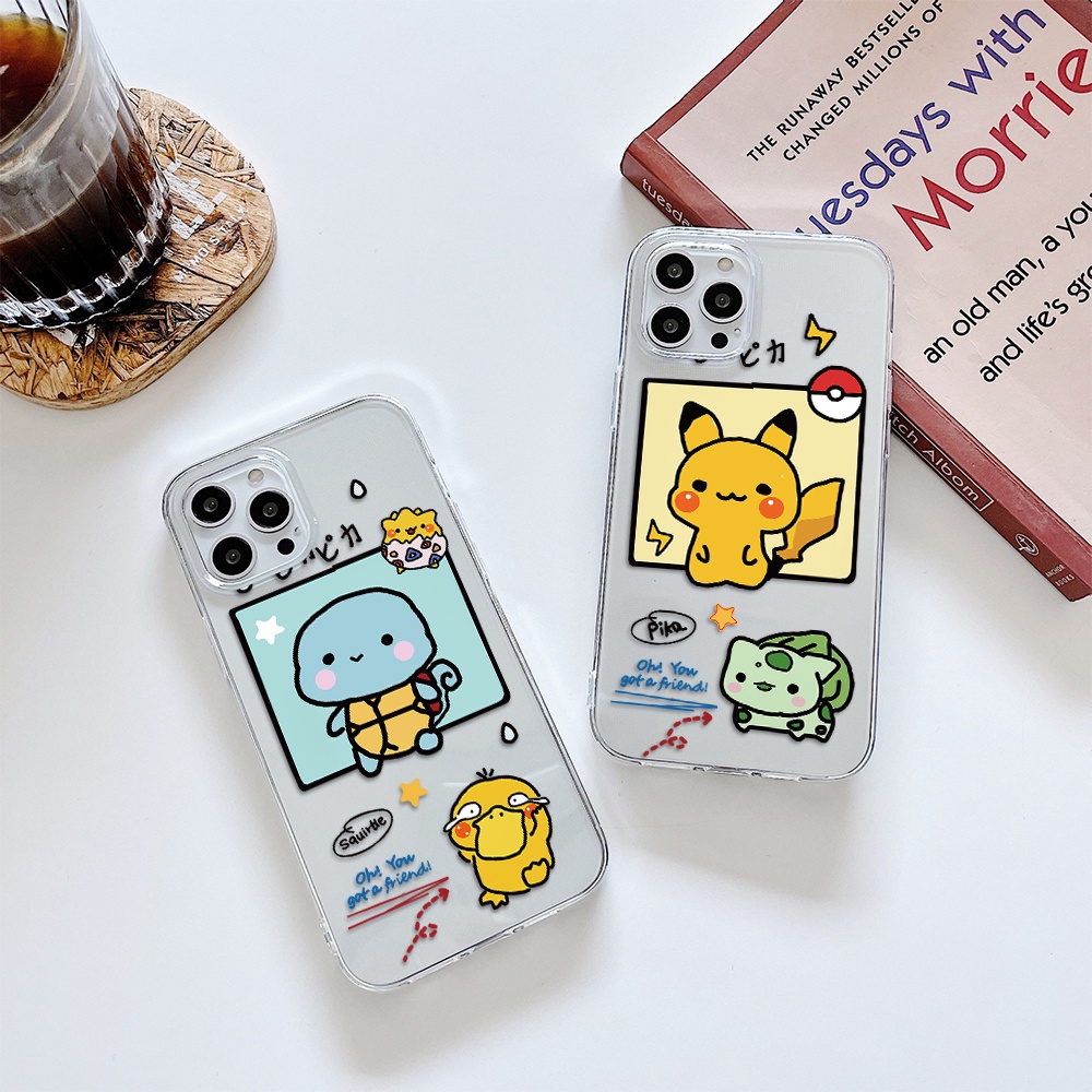 Ốp Điện Thoại Tpu Mềm Chống Sốc In Hình Pokemon Cho iPhone 11 12 13 pro max XS X XR XSMax 7 8 6 6s plus 5 4 SE 2020