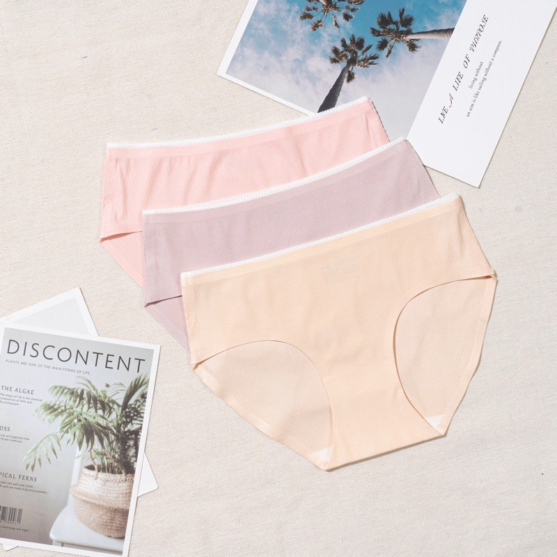 Quần lót nữ đúc su 💋SALE💋quần chip nữ đúc su thun lạnh gân tăm không viền mặc trong váy co giãn sexy | BigBuy360 - bigbuy360.vn