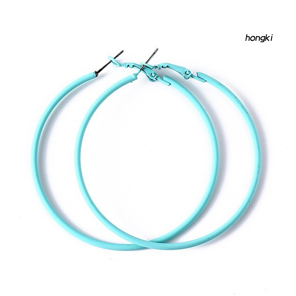 (Hàng Mới Về) Bông Tai Hình Tròn Màu Kẹo Ngọt Sáng Tạo Cho Nữ