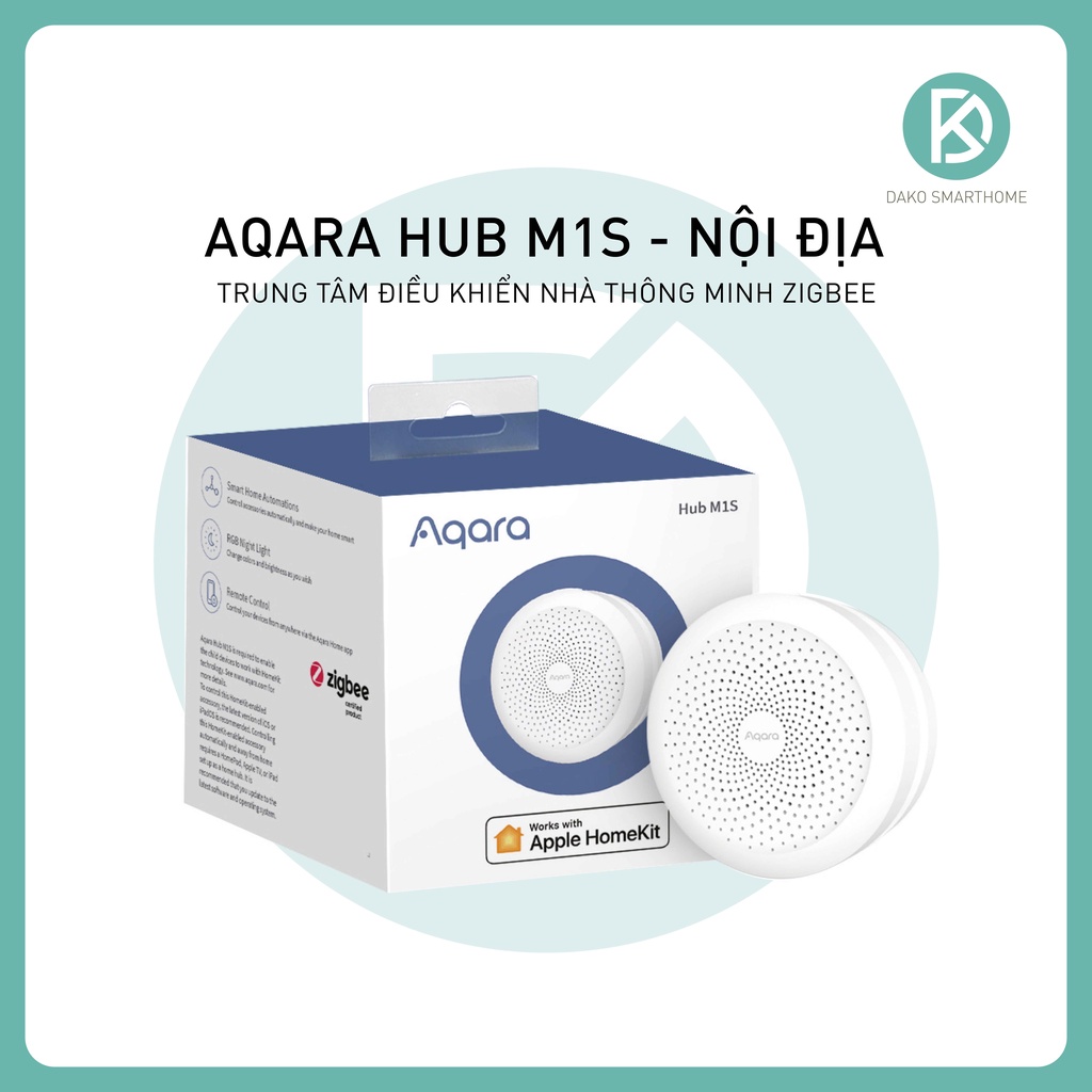 Aqara hub M1S - Nội địa - Bộ điều khiển trung tâm Zigbee 3.0, Có đèn và Loa báo động