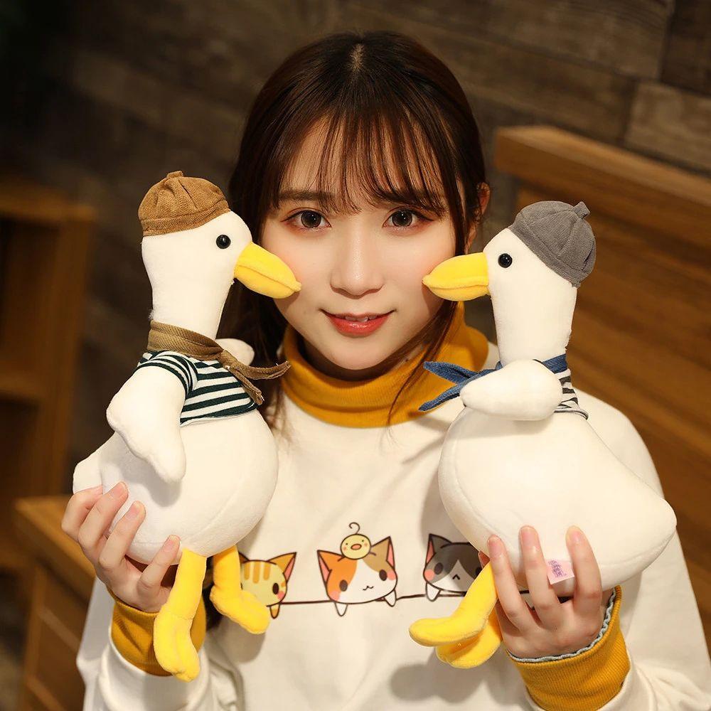 Thú Nhồi Bông Hình Chú Ngỗng Hoạt Hình Dễ Thương Cho Bé