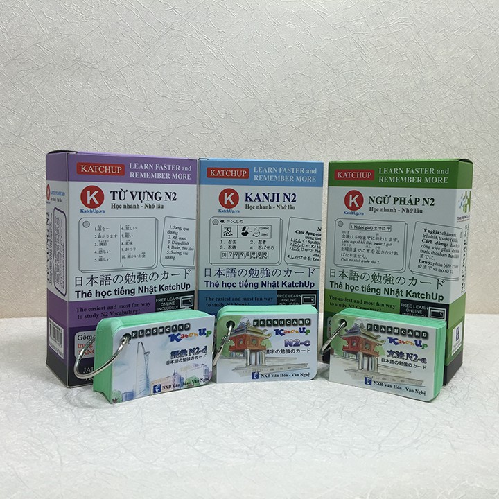 COMBO trọn bộ KatchUp Flashcard trung cấp tiếng Nhật N2