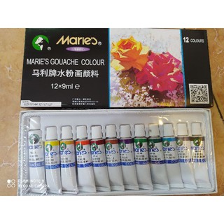 Màu gouche marie's 12 màu kèm pocket