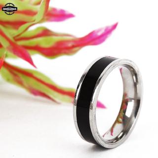 Nhẫn Thép Không Gỉ Xi Mạ Bạc 6mm