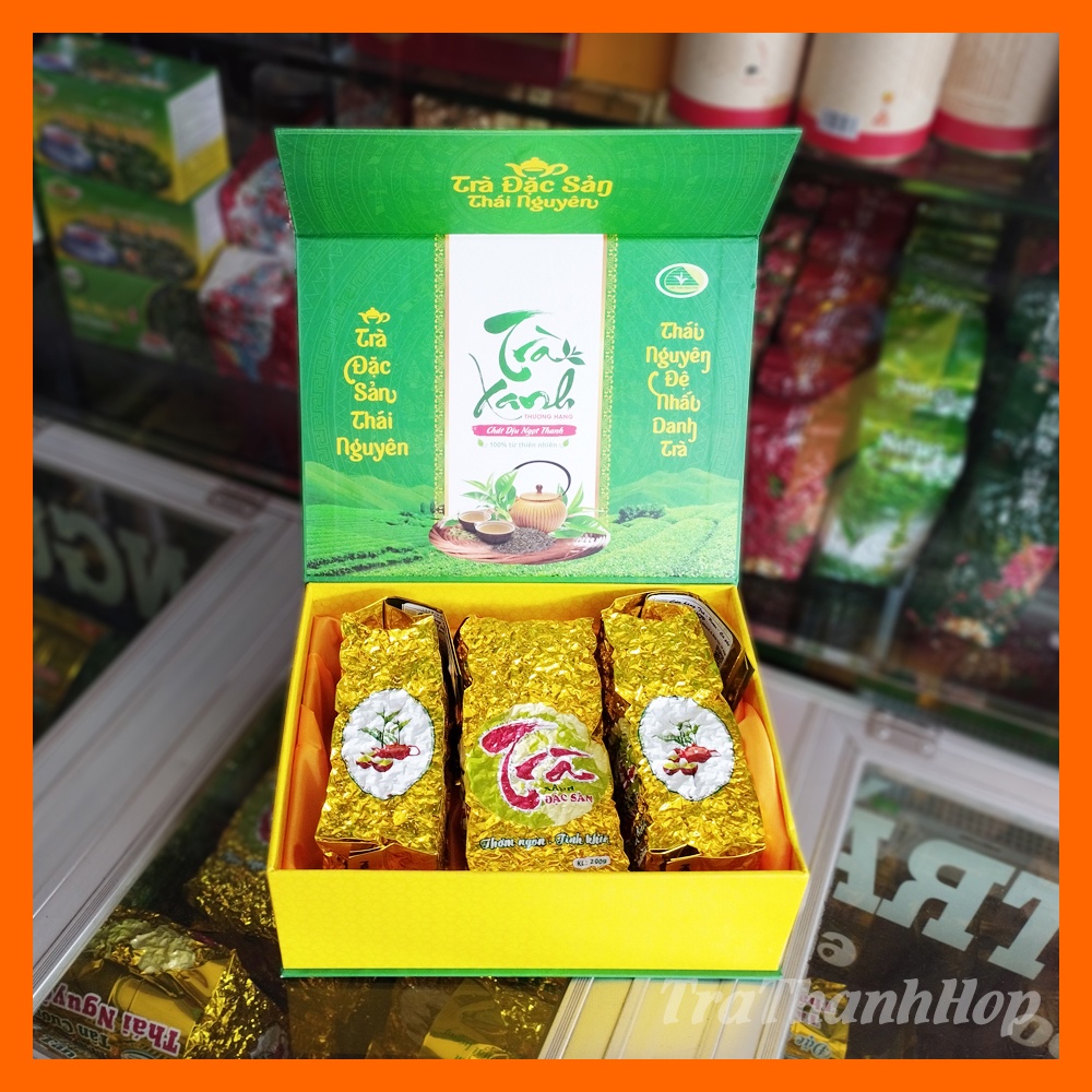 Trà Móc Câu Tân Cương Thái Nguyên ĐẶC SẢN - Hộp Quà Biếu 600g - Trà xanh Thái Nguyên