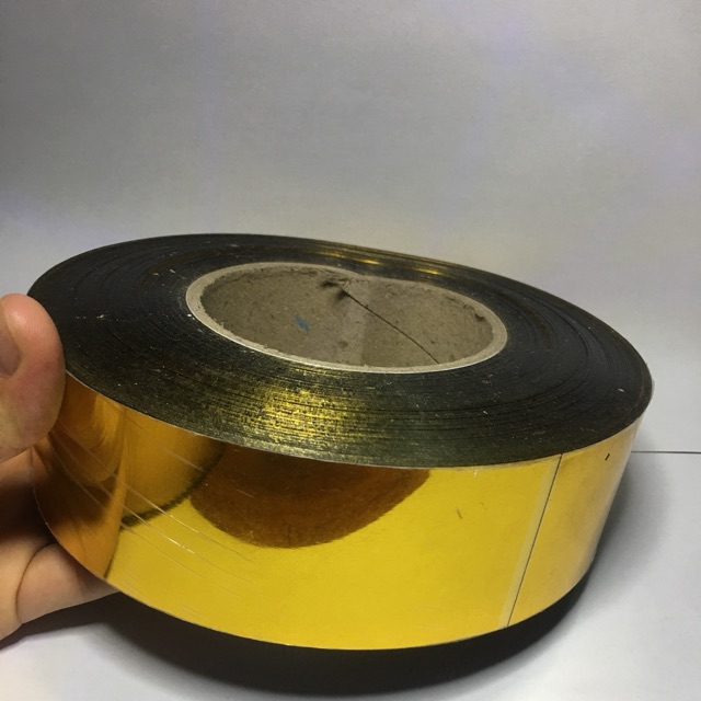 Băng keo vàng tráng gương bản 5cm và 3cm