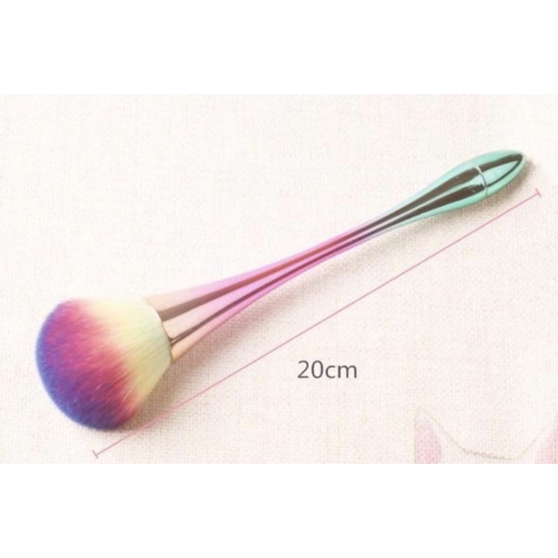 Chổi phủo bụi Nail lông hồng,đánh phấn trang điểm