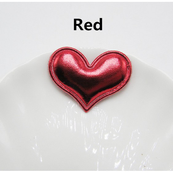 Set 10 Miếng Vá Bằng PU Hình Trái Tim Dùng Trang Trí Quần Áo DIY