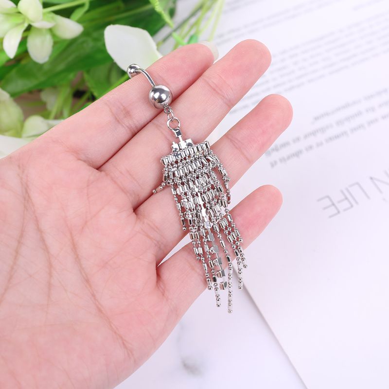 Khuyên Rốn Tua Rua Đính Đá Cá Tính Hợp Thời Trang