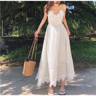 Đầm maxi ren 2 dây quyến rũ