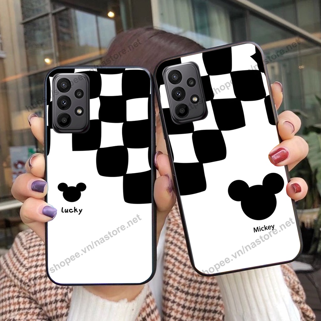 Ốp lưng Samsung A13 / A23 / A33 / A53 / A73 trái tim họa tiết caro, mikey họa tiết beabrick kaws cute