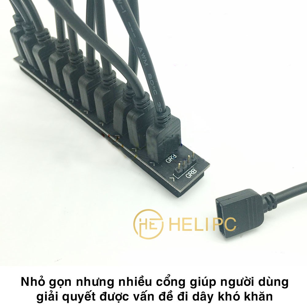 HUB chia LED 12v RGB 4 Pin hỗ trợ Main ASUS, MSI, GIGABYTE, ASROCK