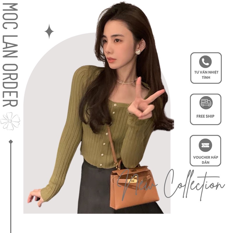 (MộcLan ORDER) áo len/ áo crotop dáng ngắn xinh cho nữ