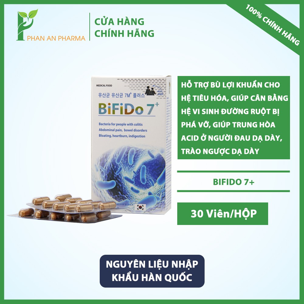 Bifido 7+ Chủng Lợi khuẩn viêm đại tràng,trào ngược dạ dày, trẻ từ 6 tháng - CN58