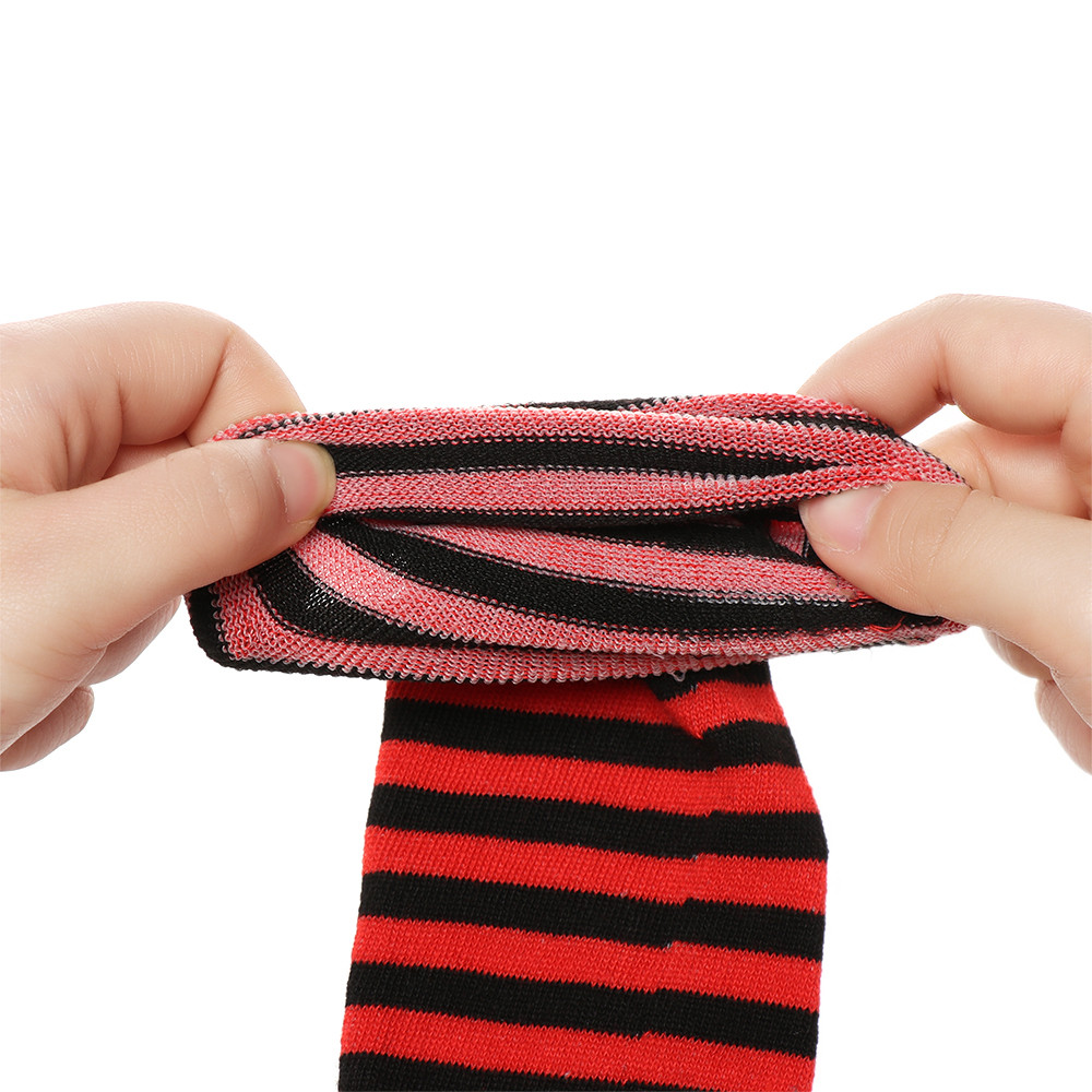 Găng Tay Cotton Dệt Kim Hở Ngón Mềm Mại Họa Tiết Kẻ Sọc Thời Trang