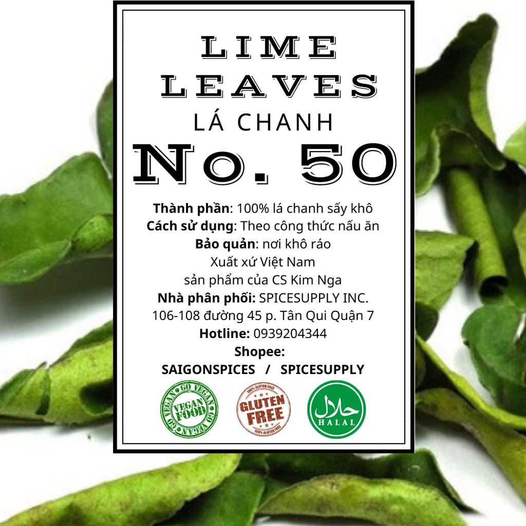 Lime leaves - Lá chanh sấy lạnh làm khô gà và các món Á