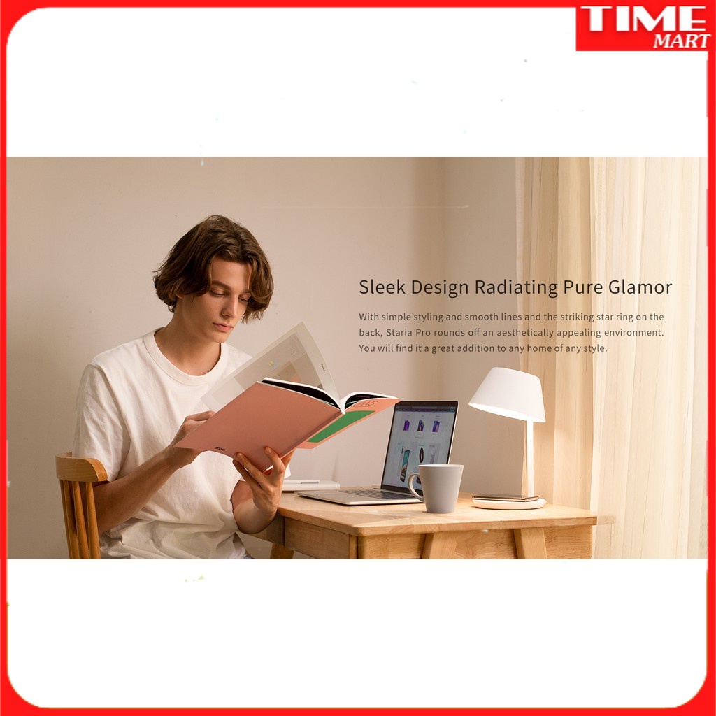 Đèn ngủ thông minh kiêm sạc không dây,kết nối ÂPP thông minh XIAOMI STARIA PRO YLCT03YL [TIME_MART siêu thị tiện íc