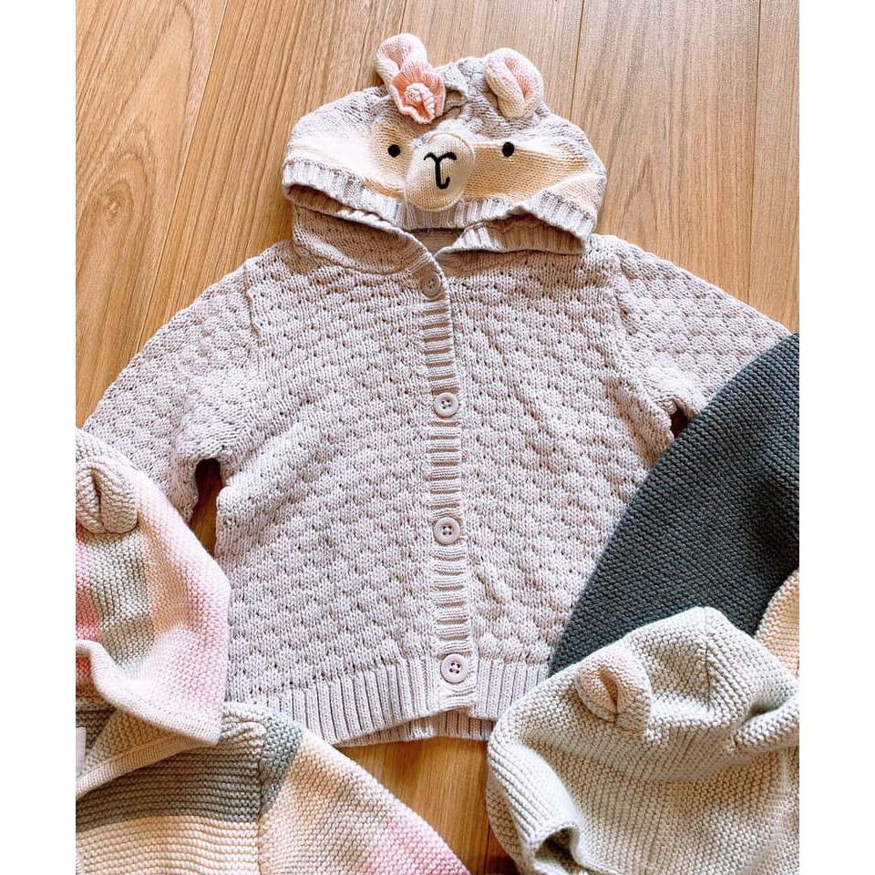 Áo len GAP tai gấu dư xịn đét có mũ cho bé