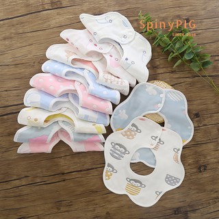 Set 3 chiếc yếm xô cho bé xoay 360 độ 6 lớp có cúc bấm tiện lợi mềm mại 2 mặt 2 hoạ tiết