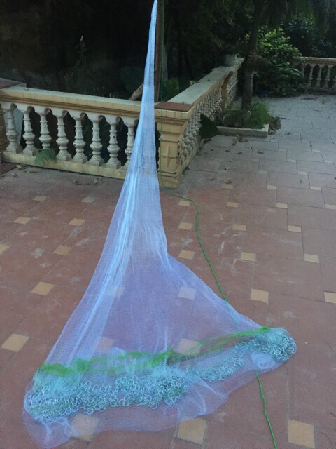 Chài xích bắt cá dài 4m bung 8m