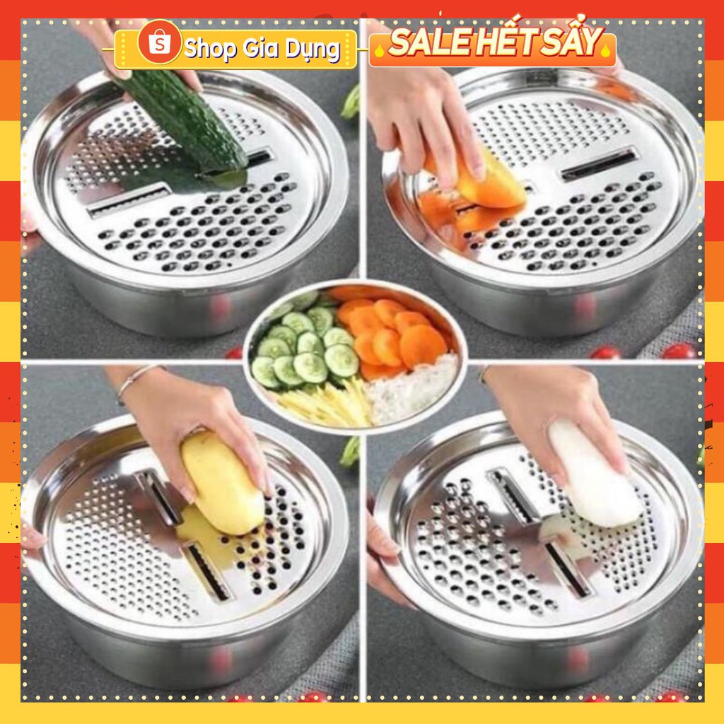 Rổ nạo 3 trong 1 inox