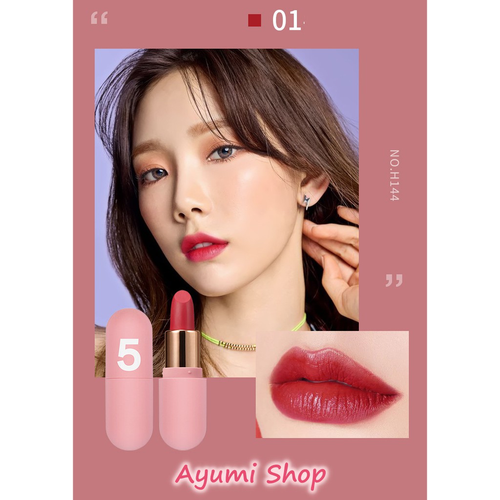 Bộ son thỏi học sinh Capsule 520 Velvet Mini 3 cây + Quà tặng Vòng tay phong thủy