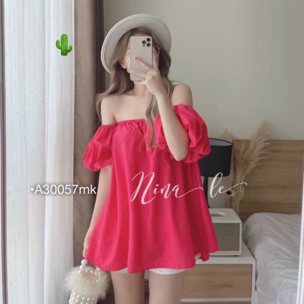 [Mẩu Mới] Áo Voan Trể Vai Siêu Cute