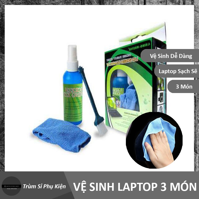 BỘ VỆ SINH LAPTOP 3 MÓN - LAPTOP CỦA BẠN HOẠT ĐỘNG THẬT ÊM ÁI