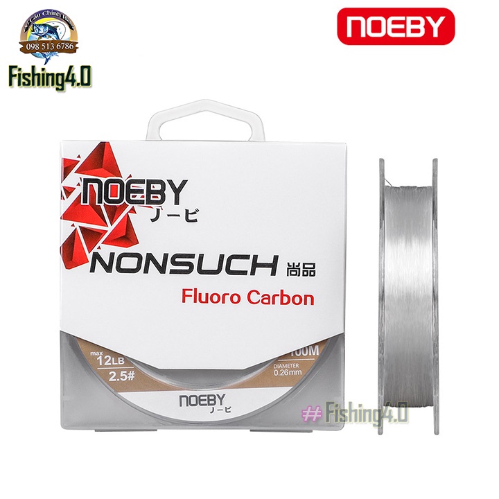 dây cước Fluoro carbon NOEBY Nonsuch 150m - Leader - dây thẻo tàng hình