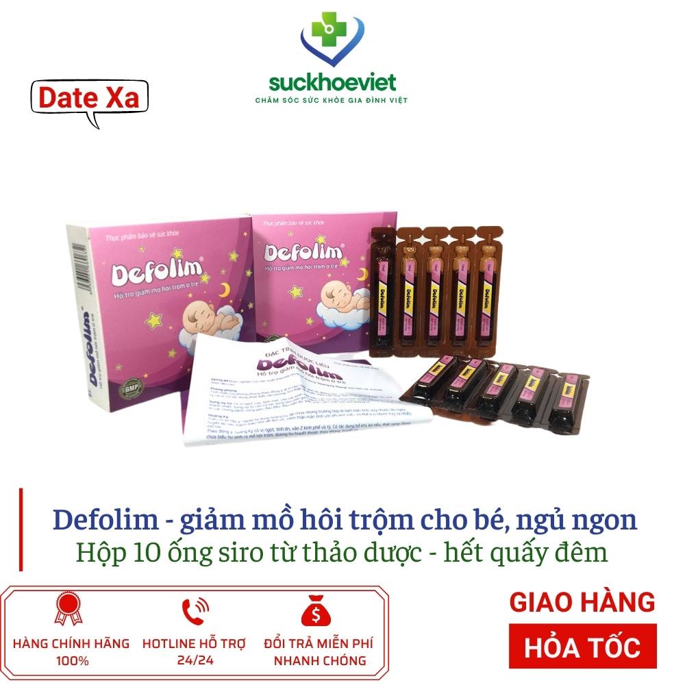 Defolim Giảm mồ hôi trộm ở trẻ, giúp bé ngủ sâu