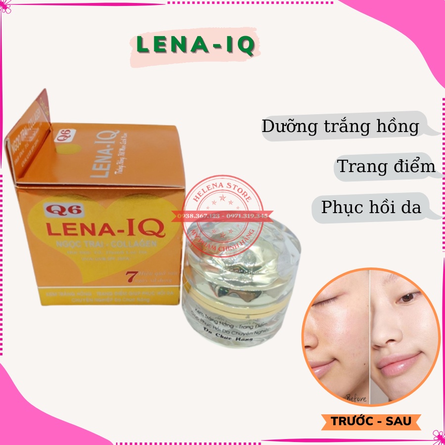 Kem Lena IQ Q6, Kem Dưỡng Trắng Da, Trang Điểm, Phục Hồi Da 18g - Mỹ Phẩm Chính Hãng Sỉ Và Lẻ