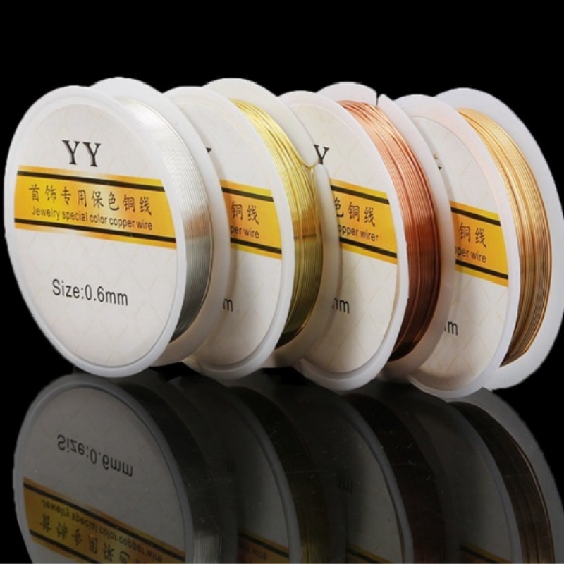 Cuộn dây đồng xỏ hạt làm đồ trang sức thủ công cỡ 0.2-1m