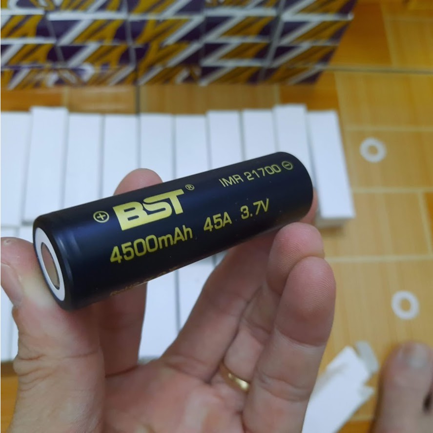 Pin sạc 3.7v 21700 BSTdung lượng cao 4500mah pin 2 đầu phẳng IRM21700