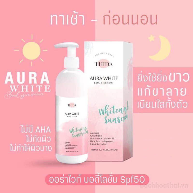 Serum dưỡng trắŉg da chốnǥ nắng Thida Aura White Body Thái Lan