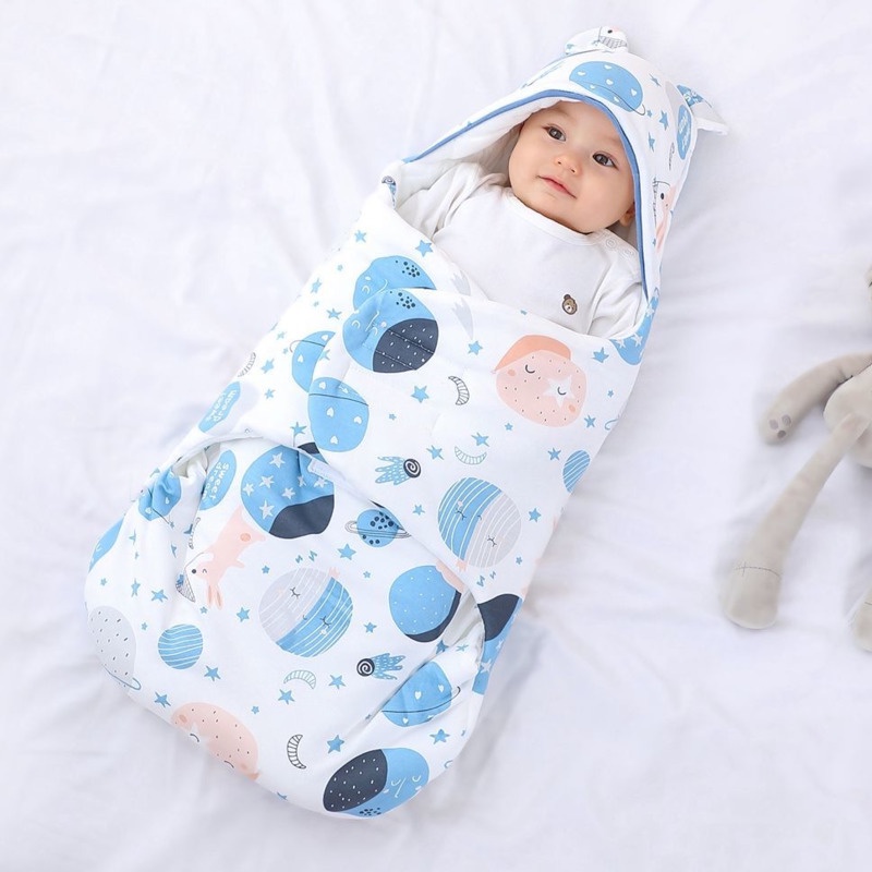 Túi Ngủ Quấn Bé Sơ Sinh Chống Sốc Chất Liệu Cotton