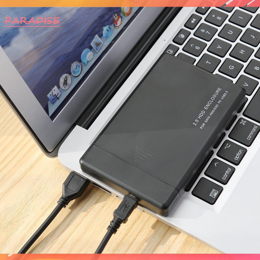 Paradise1 2.5 Inch USB2.0 SATA Hard Disk Drive Box External HDD Enclosure Tool Free