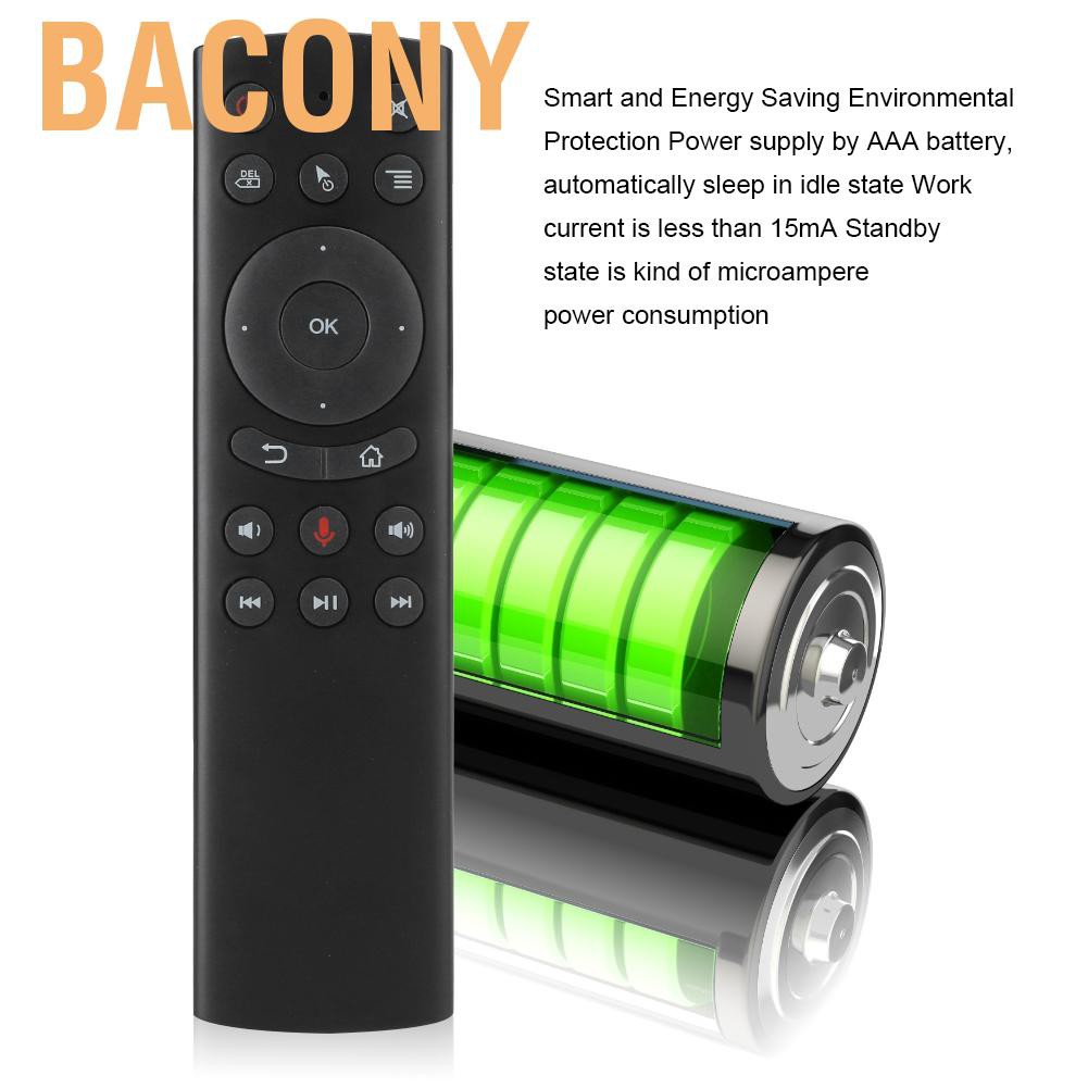 Bacony 2.4G Wireless Fly Air Mouse Voice Remote Control IR Learning For Android TV Box