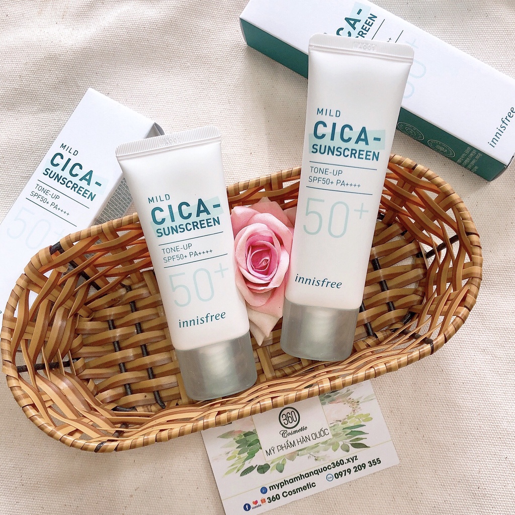 Kem Chống Nắng Innisfree True Mild Cica Mineral Sunscream SPF50+PA++++