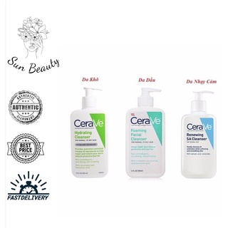 Sữa Rửa Mặt Cerave cho da dầu, da khô, da nhạy cảm