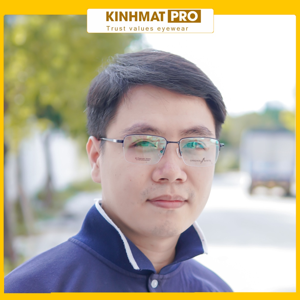 Gọng kính Original write 66304 β-Titan cao cấp siêu nhẹ bền Kính mắt Pro