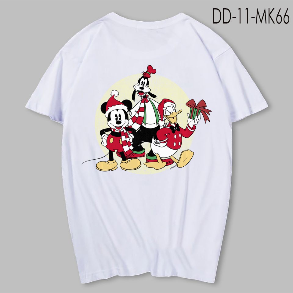 Áo Thun Chuột Mickey ( Có Size Trẻ Em ) Disney Christmas group Long Sleeve